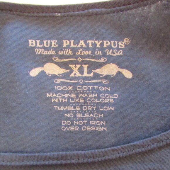 Blue Platypus Cotton Sailboat 3/4 Sleeve Tee Size XL - Picture 2 of 14